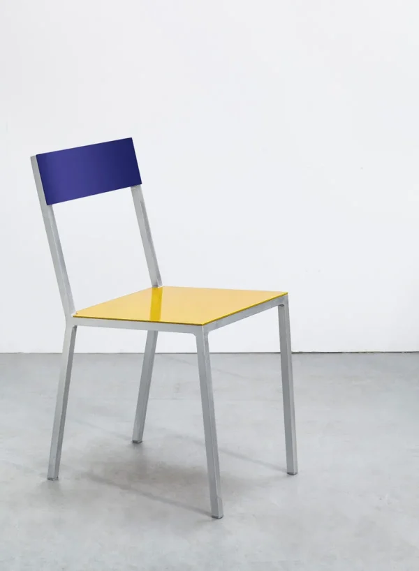 SUSAN BIJL Alu Chair, Yellow Seat, Candy Blue Back< Meubels