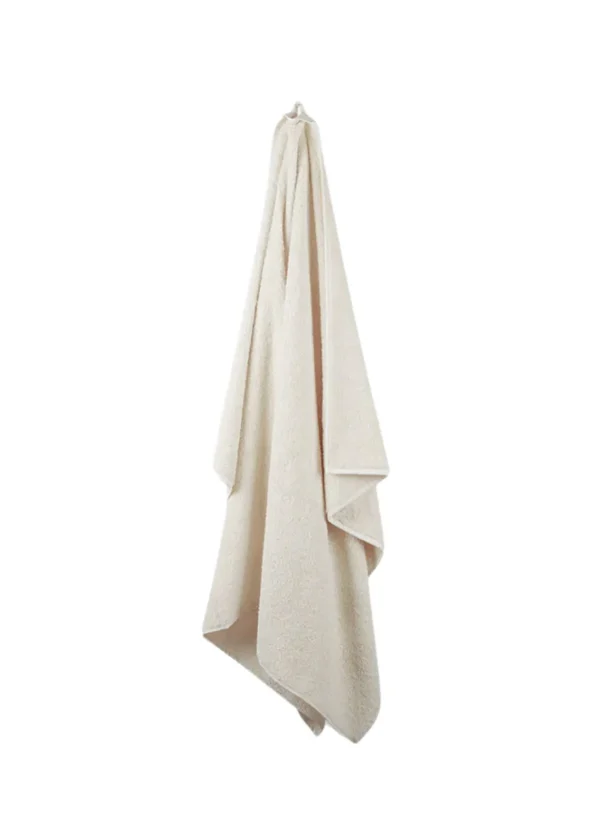 SUSAN BIJL Bath Sheet In Bone White, Heavy< Textiel