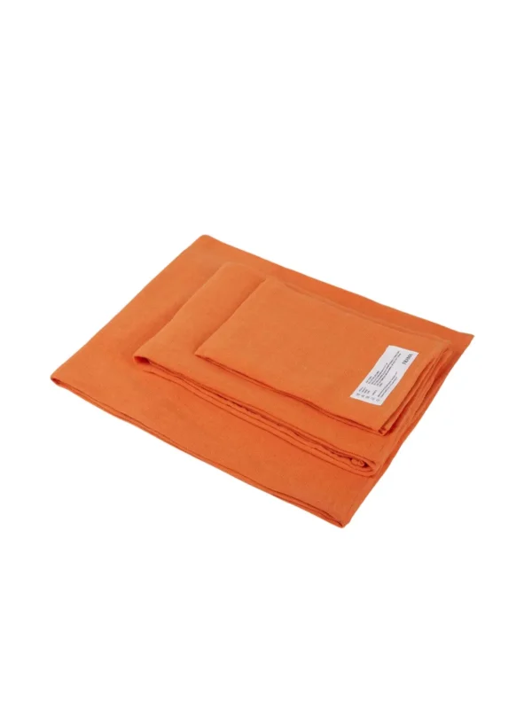 SUSAN BIJL Bath Towel In Burnt Orange White, Light< Textiel