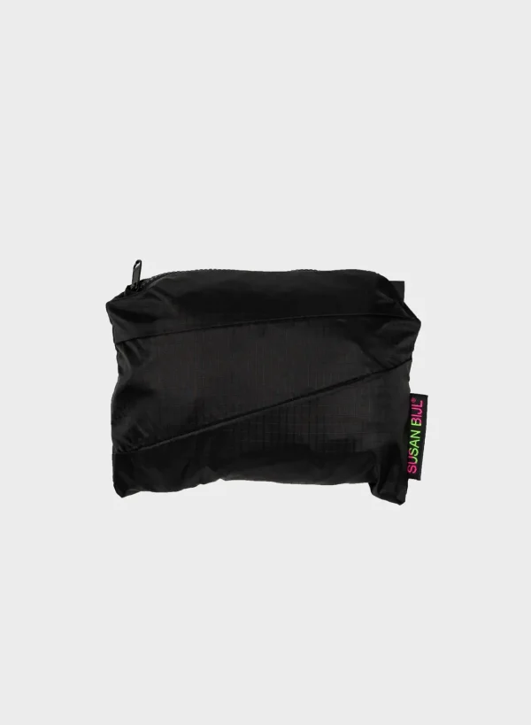 SUSAN BIJL Black & Black LARGE< The New Foldable Backpack