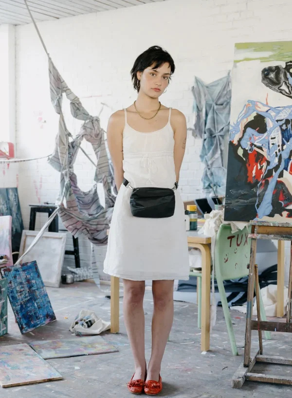 SUSAN BIJL Black & Black SMALL< The New Bum Bag