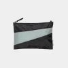 SUSAN BIJL Black & Grey MEDIUM< The New Pouch