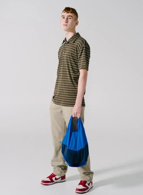SUSAN BIJL Blue & Navy MEDIUM< The New Shopping Bag