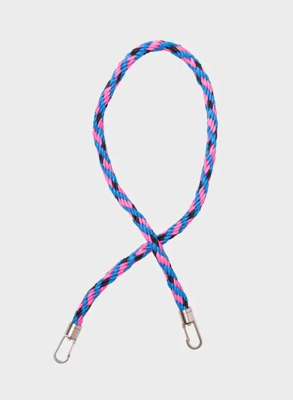 SUSAN BIJL Blueback & Fluo Pink SHORT< The New Strap | The New Kumihimo Strap