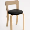 SUSAN BIJL Chair 65, Legs Birch, Seat Black< Meubels