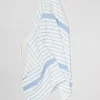 SUSAN BIJL Dish Towel Waffle In Blue Stripe< Keuken & Tafelaankleding | Textiel