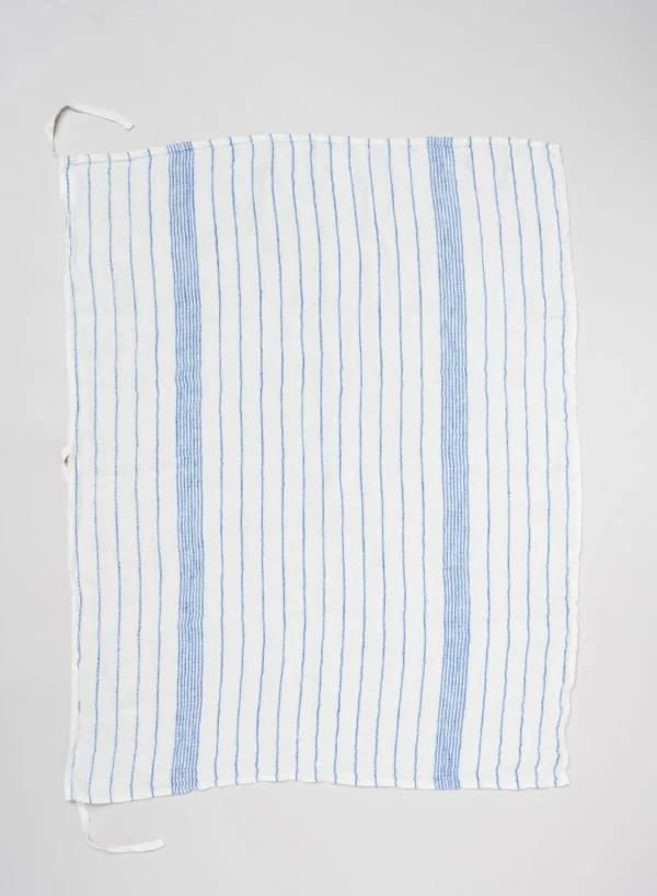 SUSAN BIJL Dish Towel Waffle In Blue Stripe< Keuken & Tafelaankleding | Textiel