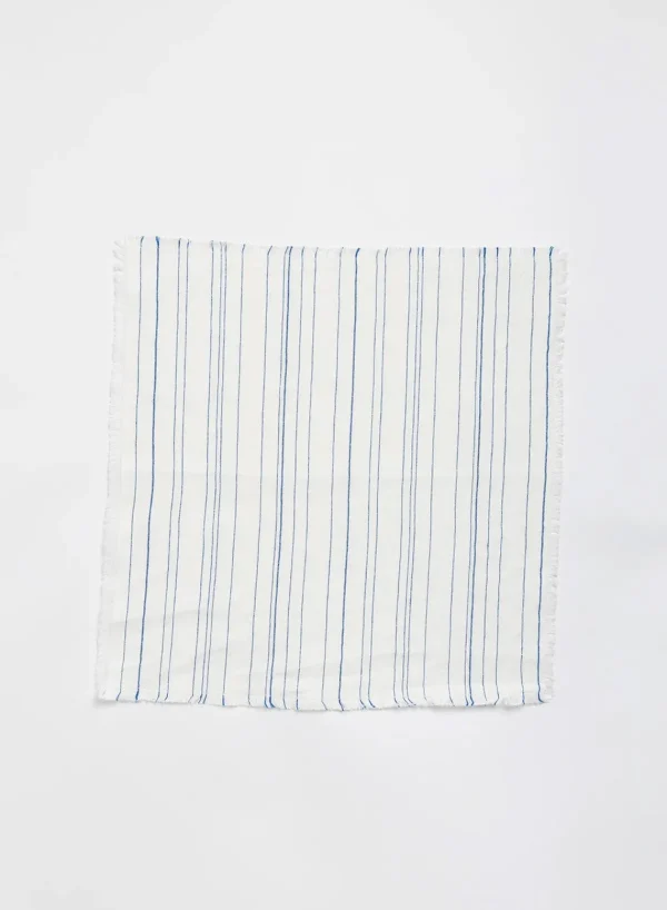 SUSAN BIJL Greta Napkin In White/Blue< Keuken & Tafelaankleding | Textiel