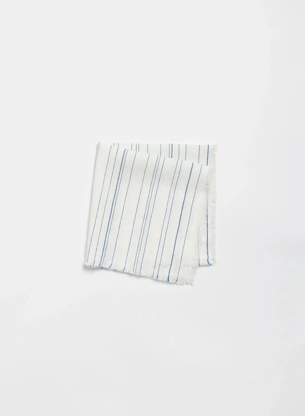 SUSAN BIJL Greta Napkin In White/Blue< Keuken & Tafelaankleding | Textiel