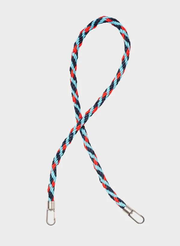 SUSAN BIJL Key Blue & Red Alert SHORT< The New Strap | The New Kumihimo Strap