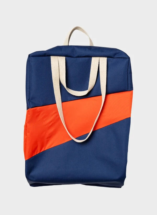 SUSAN BIJL Navy & Red Alert LARGE< The New Tote Bag