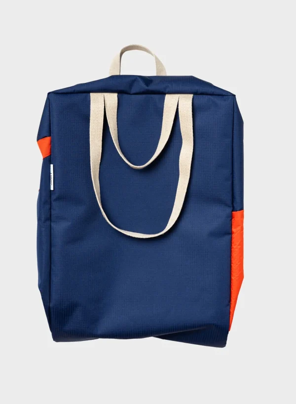 SUSAN BIJL Navy & Red Alert LARGE< The New Tote Bag