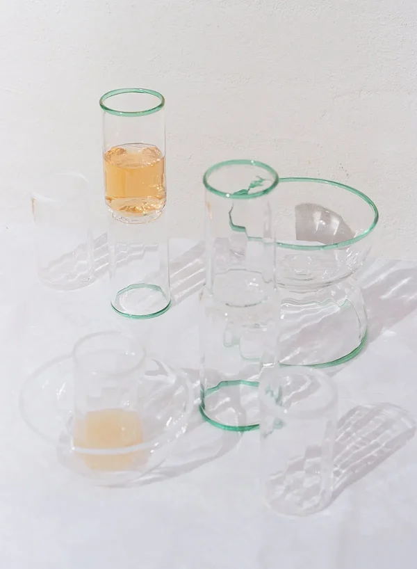 SUSAN BIJL Peter Glass In Jade< Glaswerk