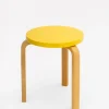SUSAN BIJL Stool 60, Legs Honey, Seat Yellow< Meubels