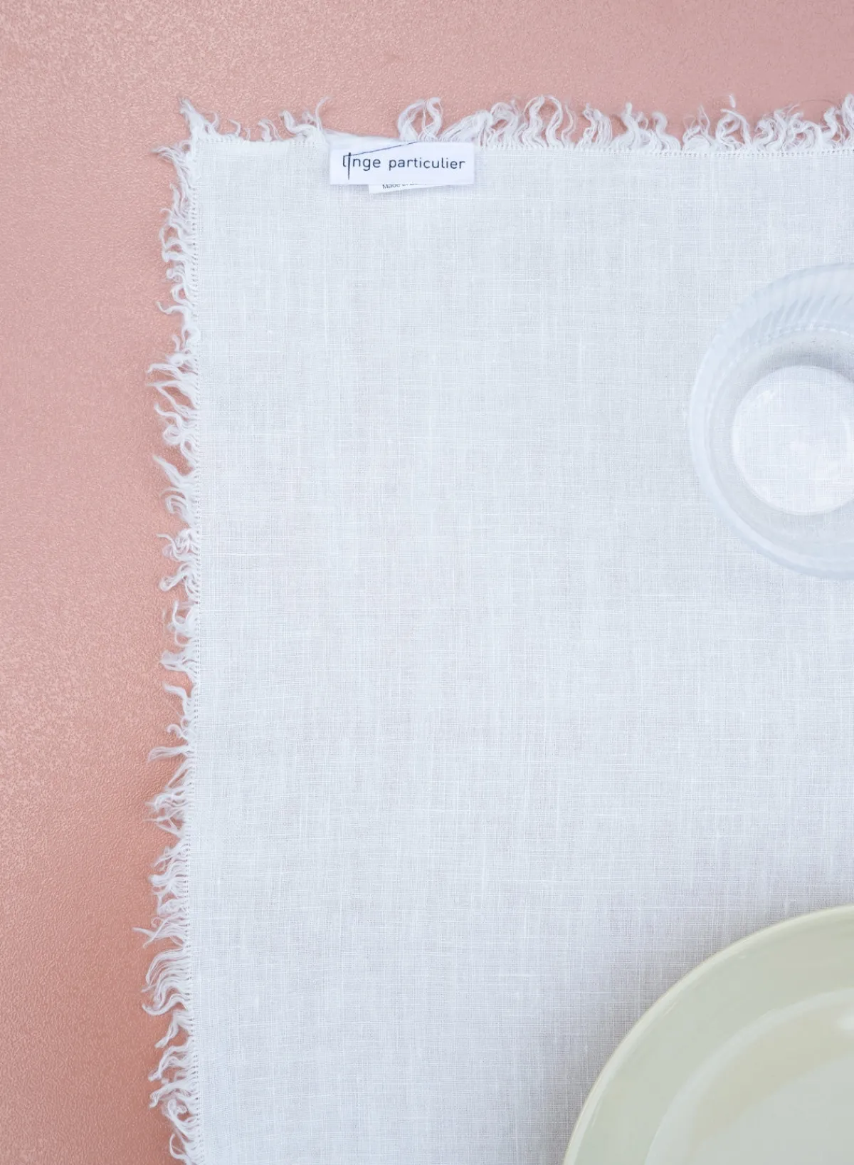 table_napkin_with_fringes_0.webp SUSAN BIJL Table Napkin With Fringes In Off White< Keuken & Tafelaankleding | Textiel