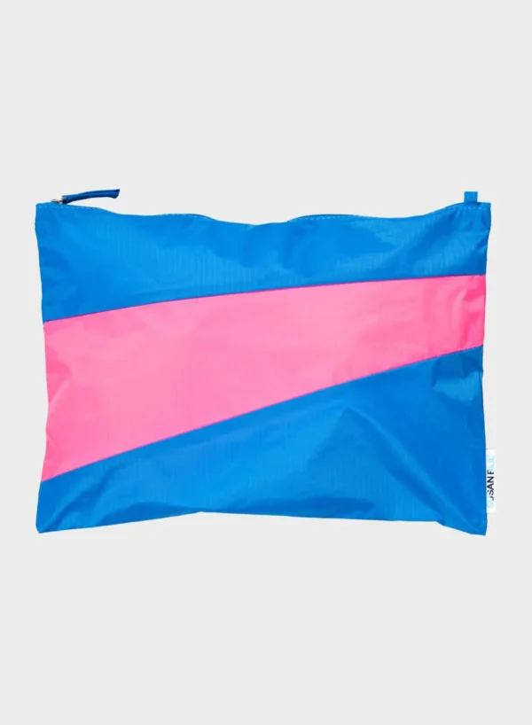 SUSAN BIJL Wave & Fluo Pink LARGE< The New Pouch
